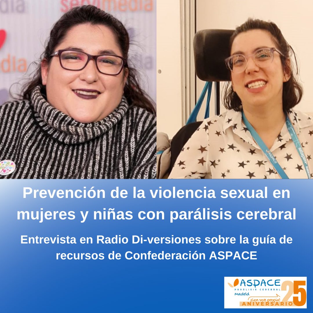 (1/2) Mayka Hidalgo <a href="/mayeni97/">May.</a>, una de nuestras voluntarias, participa en la guía de recursos educativos para la prevención de #violenciasexual en #mujeres y #niñas con #ParálisisCerebral, de <a href="/ConfeAspace/">Confederación Aspace</a>.