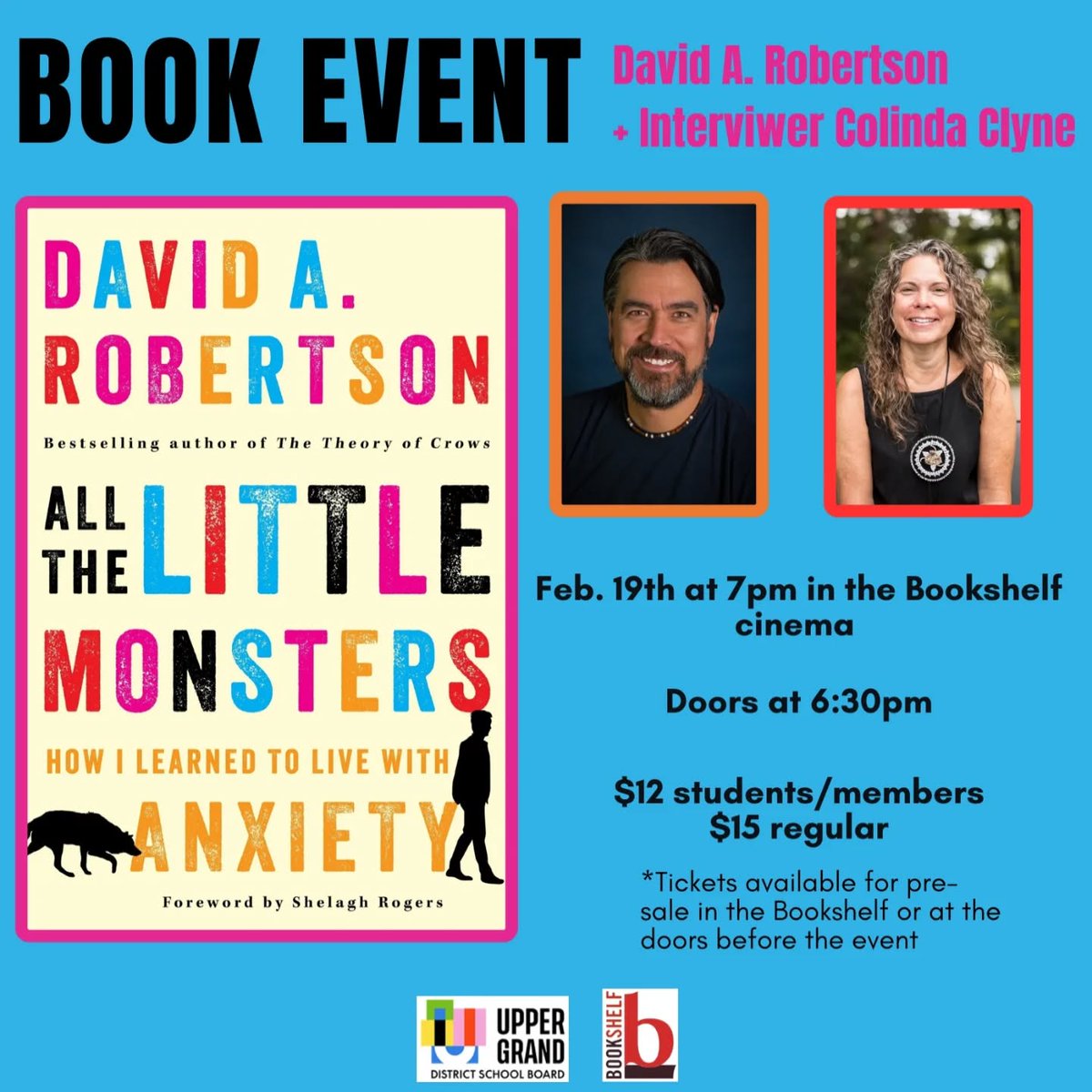 HarperCollinsCa (@harpercollinsca) on Twitter photo Join @bookshelfnews on Feb 19th @ 7pm ET to hear <a href="/DaveAlexRoberts/">David A. Robertson</a> in conversation with Colinda Clyne, as they discuss David's memoir #AllTheLittleMonsters! Learn more here: bit.ly/3EtI6m1 Join @bookshelfnews on Feb 19th @ 7pm ET to hear <a href="/DaveAlexRoberts/">David A. Robertson</a> in conversation with Colinda Clyne, as they discuss David's memoir #AllTheLittleMonsters! Learn more here: bit.ly/3EtI6m1