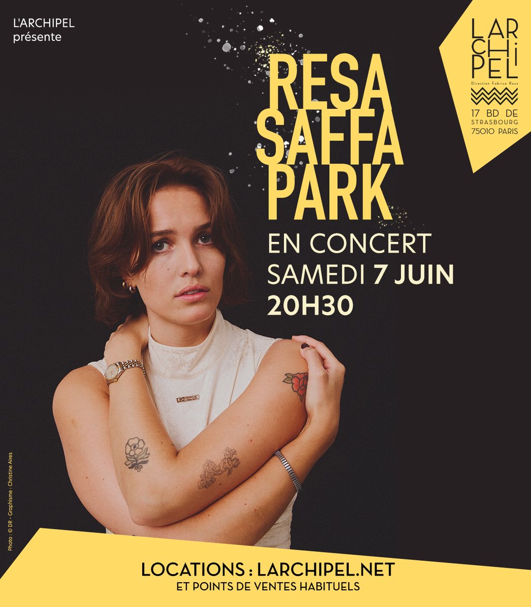 [annonce concert]
🗓️ <a href="/therrmerr/">Resa Saffa Park</a> le 07/06
🎟️14€
🎼Folk
ℹ️ larchipel.net/spectacle/resa…
Née à Dubaï, Resa a passé ses premières années aux Émirats arabes unis avant de s'installer en 🇳🇴 avec sa famille.
Très tôt attirée par la musique, Resa cite Billy Holiday &amp; Chet Baker en influence.