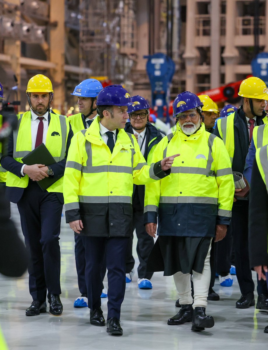 iterorg's tweet image. ITER receives the visit of President Macron and Prime Minister Modi

History is made as two heads of state—French President Emmanuel Macron and Indian Prime Minister Narendra Modi—visit ITER together on 12 February 2025. #FusionPower #FussionCollaboration