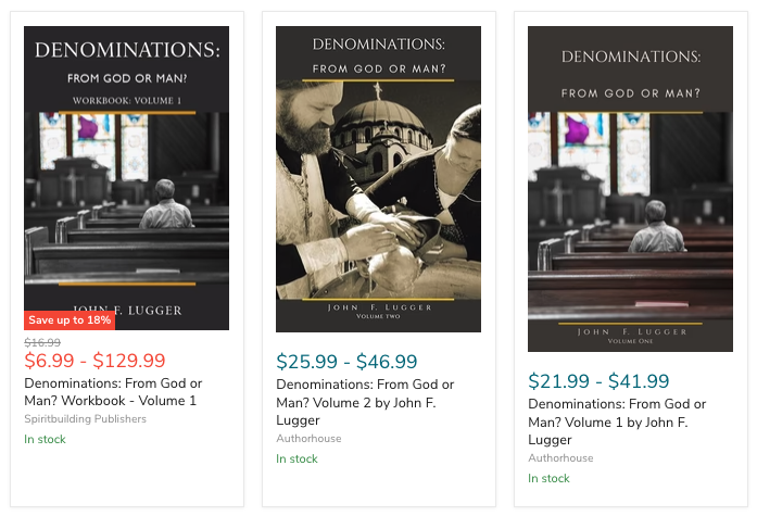 Spiritbuilding's tweet photo. Today, we're going to press on John Lugger's Second-Volume Workbook on Denominationalism. You can get the first volume AND his full-length books on Denominationalism here. These are excellent resources for Bible classes or personal study. 

https://t.co/j6Vh3oQTTM https://t.co/Ue4RdFGbR2