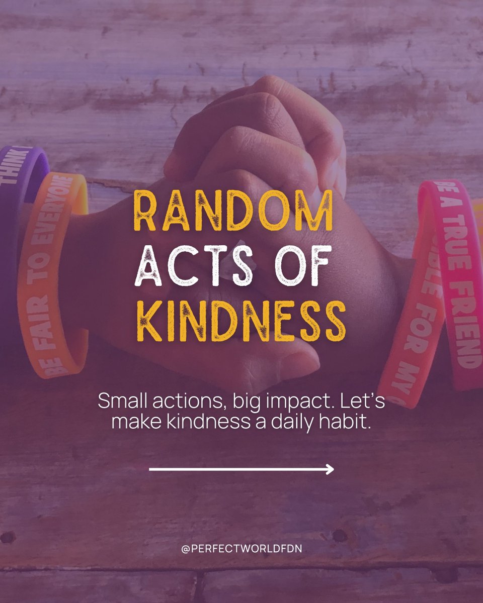 PerfectWorldFdn's tweet image. It’s Random Acts of Kindness Week! 💛

Small, everyday actions can brighten someone’s day and create ripple effects of positivity.

Swipe through for simple ways to spread kindness today! ➡️

🔗 Explore more via our Everyday Kindness activities at iapw.org/our-work/every…