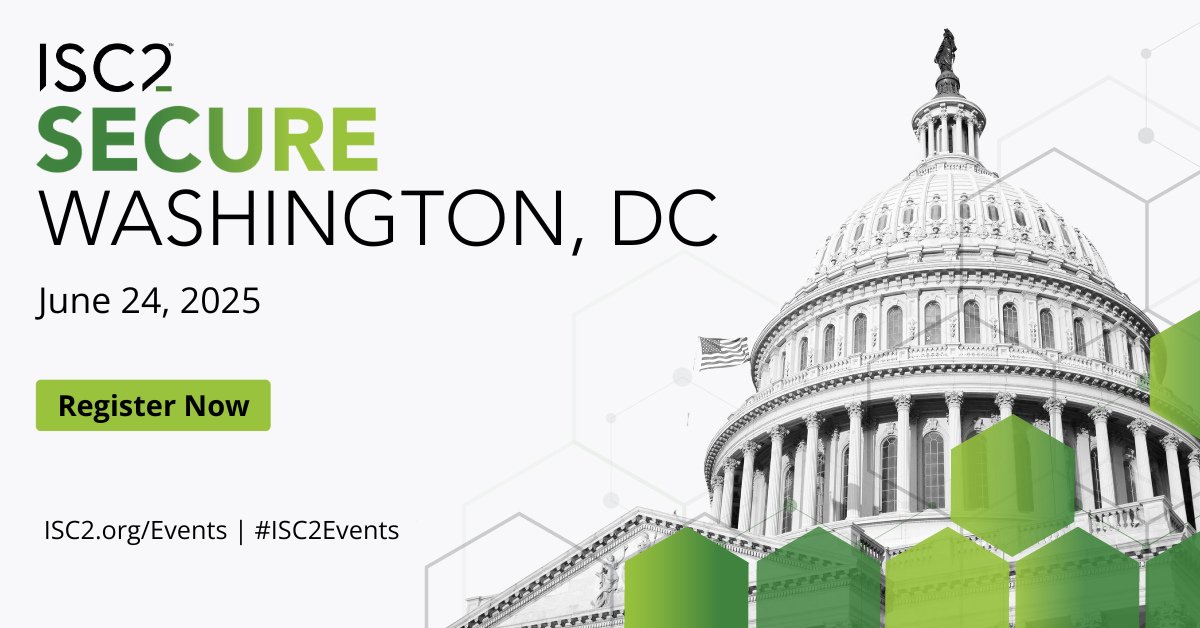 ISC2's tweet image. Register your interest and join us at ISC2 #SECUREDC on June 24 for cutting-edge strategies that will elevate your #cybersecurity expertise🚀

Click here: ow.ly/15Xi50UWYq7