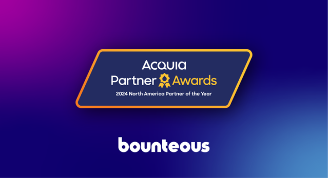 krschwartz's tweet photo. Grateful that Bounteous has been honored as Acquia's North America Partner of the Year again! Our platform and consulting expertise has enabled us partner with Acquia to create real value for our mutual clients!! #acquiapartner #digitaltransformation... https://t.co/R3TNhDZSPd https://t.co/ogjwAiINRN