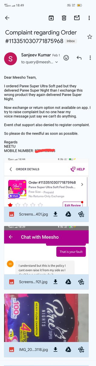 Karwt1's tweet photo. @meesho_support What about the issue rise on within the time limit on 1 feb which is still unresolved or without reply pending then how you say 7 days deadline over.

Here is screenshot attached.
@jagograhakjago @ConsumerReports @viditaatrey 
Waiting for resolution https://t.co/eYKHvoZWdh