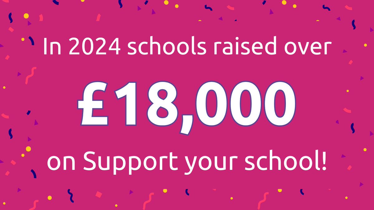 Supportyoursch's tweet image. Last year, school communities and PTAs raised £18,654 on Support your school!

That&apos;s over £18k fundraised, with 100% of those funds going towards new books or furniture.

Find out how you can fundraise for your school on our website 🎉