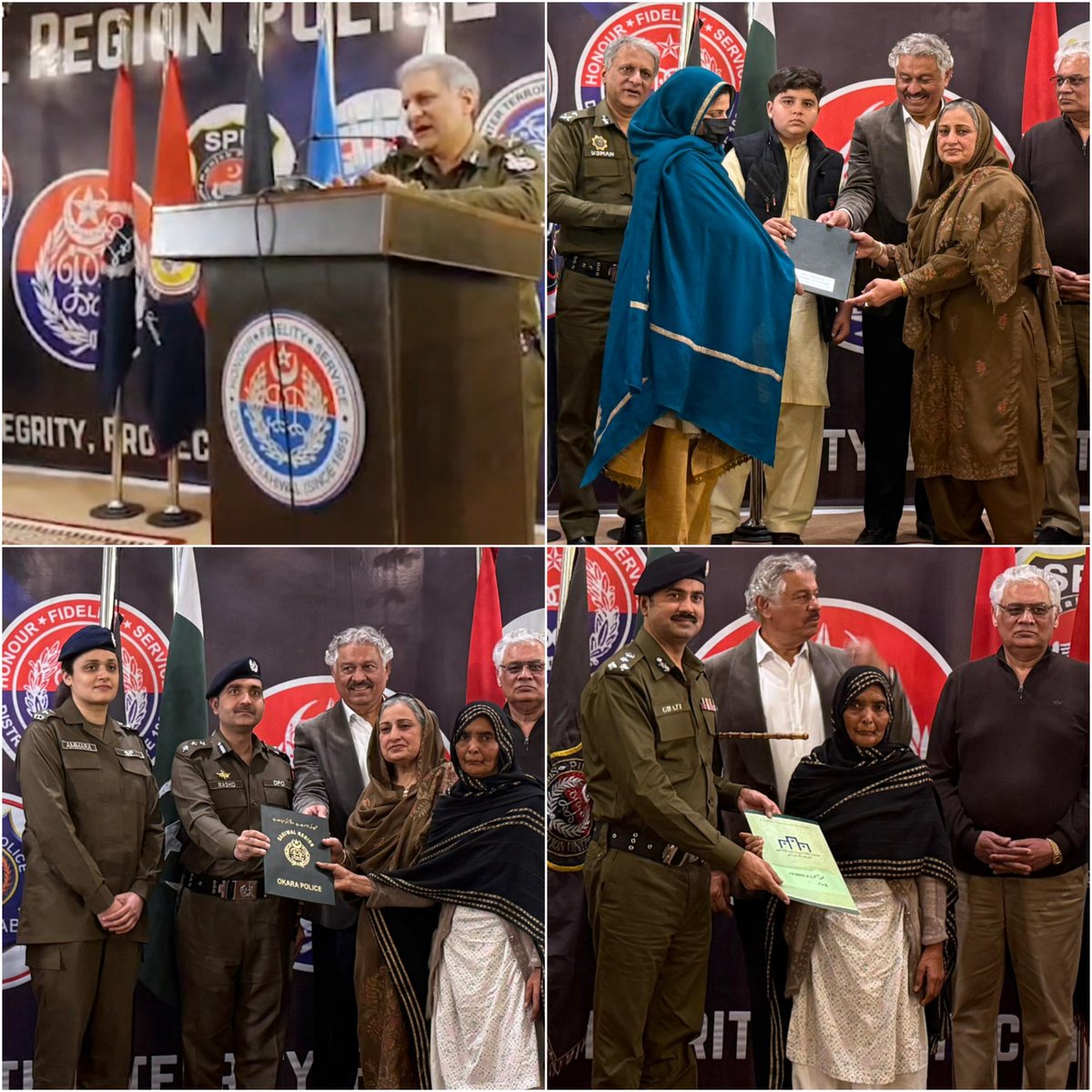 شہداء پولیس کے اہلخانہ کو گھروں کی فراہمی کا مشن، ساہیوال ریجن کے 49 شہداء پولیس کی فیملیز کو پلاٹس کی فراہمی کی تقریب، آئی جی پنجاب ڈاکٹر عثمان انور مہمان خصوصی، اراکین قومی و صوبائی اسمبلی،  ساہیوال ریجن کے کمشنر سمیت دیگر اعلیٰ افسران خصوصی شرکت،آئی جی پنجاب نے شہدا کی لازوال