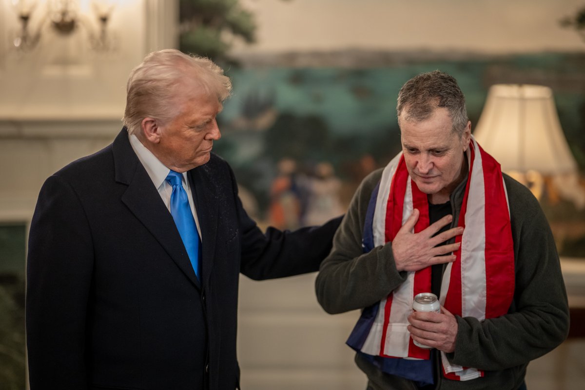 WhiteHouse's tweet photo. "We should have had this gentleman out a long time ago. We did it in two and a half weeks... [President Biden] should have had him back three and a half years ago." –President Donald J. Trump 🇺🇸 https://t.co/ohDUTEOghS