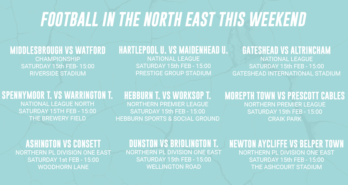 WHAT FOOTBALL IS ON IN THE NORTH EAST THIS WEEKEND? ⬇️