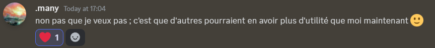 Bon y'a un élève qui a gagné 1 mois gratuit de mentorat TSR (vidéo + accès commu discord) lors d'un concours interne et qui veut le giveaway sur X.

Du coup max de RT et je pioche un de ceux qui ont RT ce soir pour lui donner ce mois gratuit.