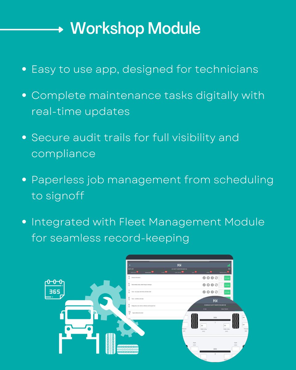 Stay organised. Save Time! 

And keep your fleet running smoothly.

👇 

Fleet Module: buff.ly/4hW5Yx8 
Workshop Module: buff.ly/4aWkbI9