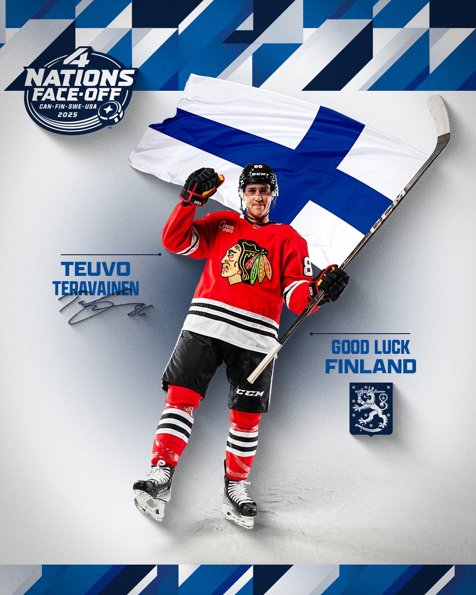 good luck to our favorite Finn and Team Finland at the 4 Nations Face-Off👏🇫🇮