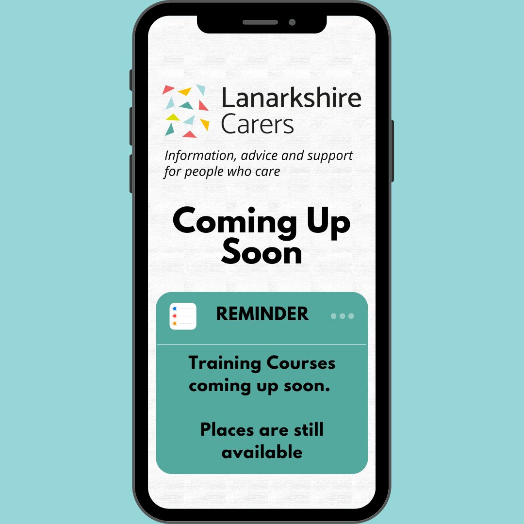 Lan_Carers's tweet photo. Are you a Parent Carer for someone with Additional Support Needs (ASN)?

@lan_carers Carer Training Programme has 3 upcoming Carer Training Courses in March that may be of interest to you.

Book your place on any of our training courses by visiting: https://t.co/4jtOBFfKit https://t.co/CNUpS4j6KS
