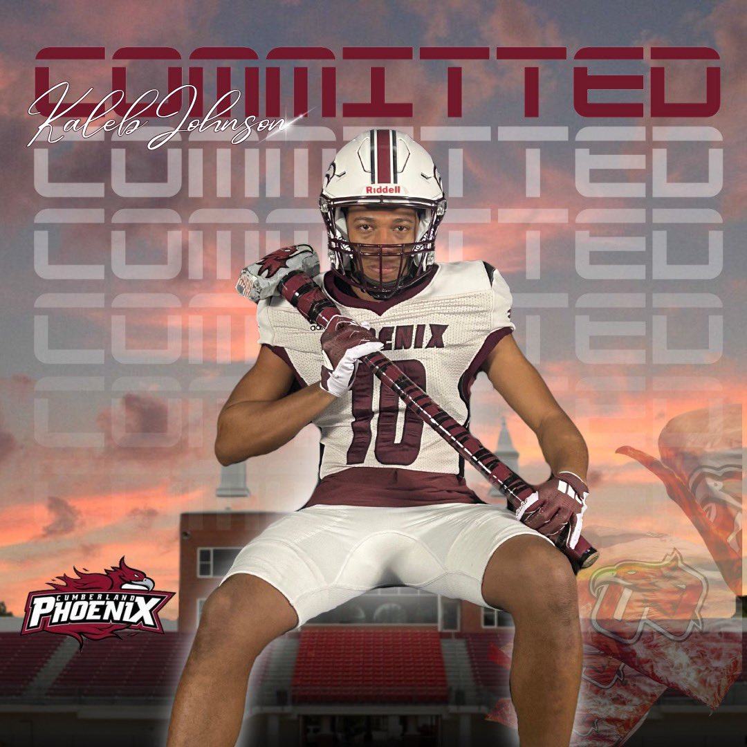 Kaleb Johnson (@kalebjohnson_10) on Twitter photo I am excited to say that I am 100% committed to Cumberland University🤍♥️ <a href="/TimMathisCU/">Tim Mathis</a> <a href="/LukeSheridanFB/">Luke Sheridan</a> <a href="/coachjdowning62/">John Downing</a> <a href="/CSmithScout/">Chris Smith</a> <a href="/RileyElite3/">Riley Howard III 🇲🇭</a> <a href="/_Elite3/">ELITE 3</a> <a href="/JOvertonFball/">John Overton</a>
#AGTG I am excited to say that I am 100% committed to Cumberland University🤍♥️ <a href="/TimMathisCU/">Tim Mathis</a> <a href="/LukeSheridanFB/">Luke Sheridan</a> <a href="/coachjdowning62/">John Downing</a> <a href="/CSmithScout/">Chris Smith</a> <a href="/RileyElite3/">Riley Howard III 🇲🇭</a> <a href="/_Elite3/">ELITE 3</a> <a href="/JOvertonFball/">John Overton</a>
#AGTG