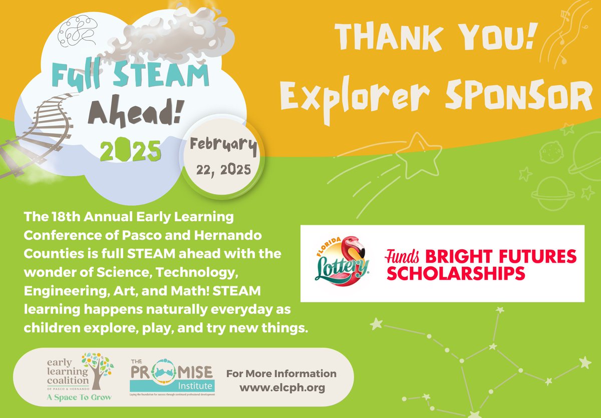 👏Thank you <a href="/floridalottery/">Florida Lottery</a>  for supporting the 18th Annual Early Learning Conference, Full STEAM Ahead! Together, we are helping to equip educators with the tools &amp; knowledge for young learners.
<a href="/floridalottery/">Florida Lottery</a> #FundingFutures #KeepFloridasFutureBright floridalottery.com/education/brig…