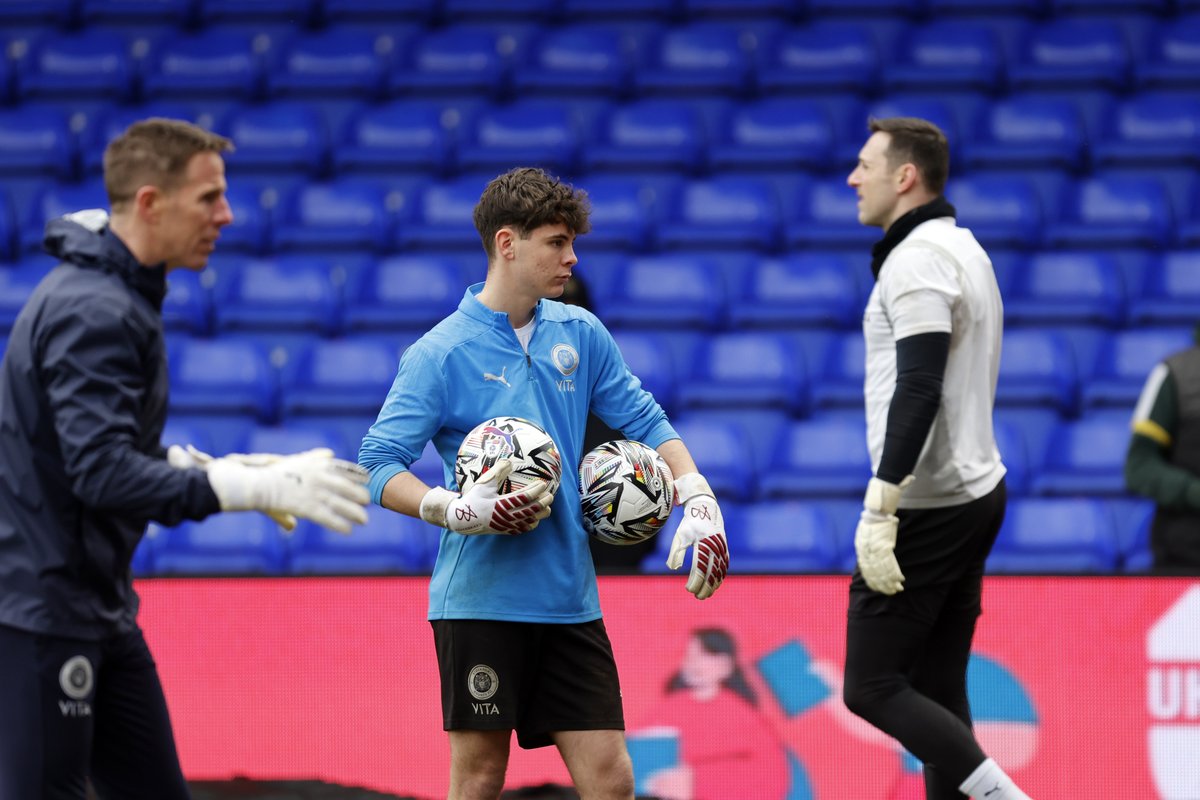 SCFCFootballEd's tweet photo. 👏 An outstanding experience!

First-year Player Pathway goalkeeper Adam Marsh joined in the warm-up at Edgeley Park, ahead of County's 2-1 victory over Barnsley at the weekend!

#StockportCounty https://t.co/X5aqaDpiGl