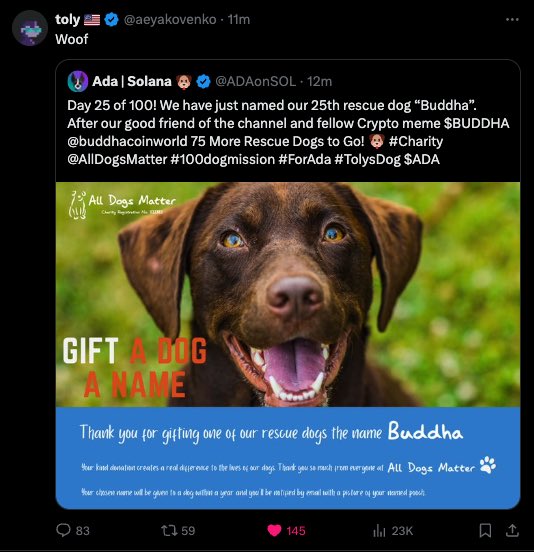 0xmaroon's tweet photo. 未证实的狗名和ca狂冲
另外一边solana创始人明确ca官推的狗还在600k

你觉得这对吗

（另 $brett 的leader也推过

#adasol
E4Q5pLaEiejwEQHcM9GeYSQfMyGy8DJ4bPWgeYthn24v

@ADAonSOL https://t.co/Dy3UidwoeL