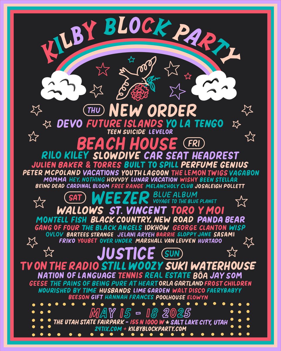 We're looking forward to heading to Kilby Block Party this May! 

Get your weekend and day tickets here: kilbyblockparty.com