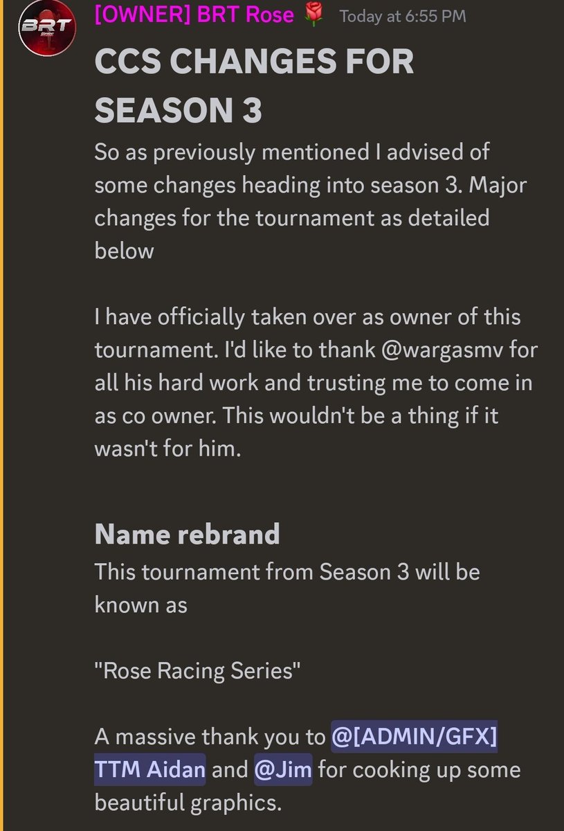 Rose Racing Series tweet media