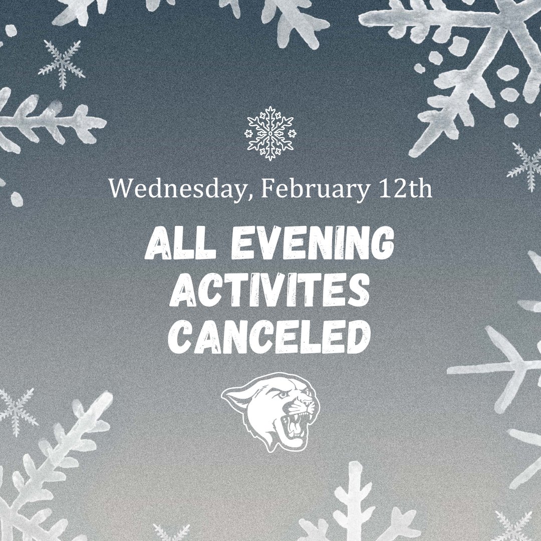 Lutheran High School will remain closed today, Wednesday, February 12, and all games, practices and events are canceled/postponed. As always, the safety and well-being of our students, families, and staff remain our top priority.