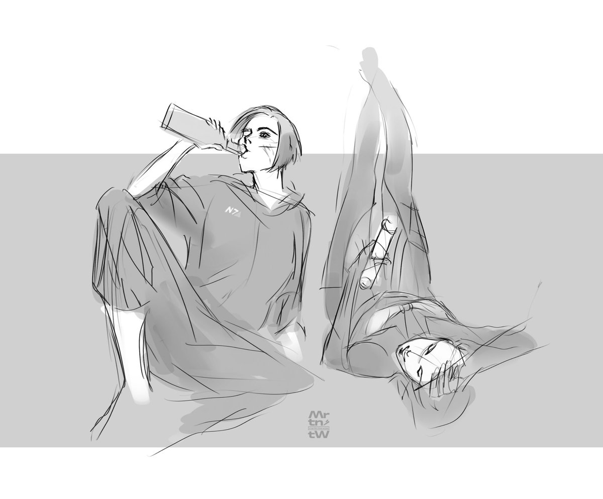 mrtn_tw's tweet image. Kasumi and Shepard, girls be chilling

#masseffect