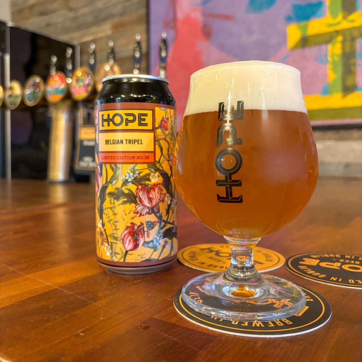 Golden, bright, and full of character; #LimitedEdition 35 #BelgianTripel has a lovely pale golden hue and a crisp, elegant finish. 🍺✨ Bursting with subtle honey sweetness, fruity esters, and a touch of spice, this is a beer to savour. Pick up a can this weekend and enjoy!