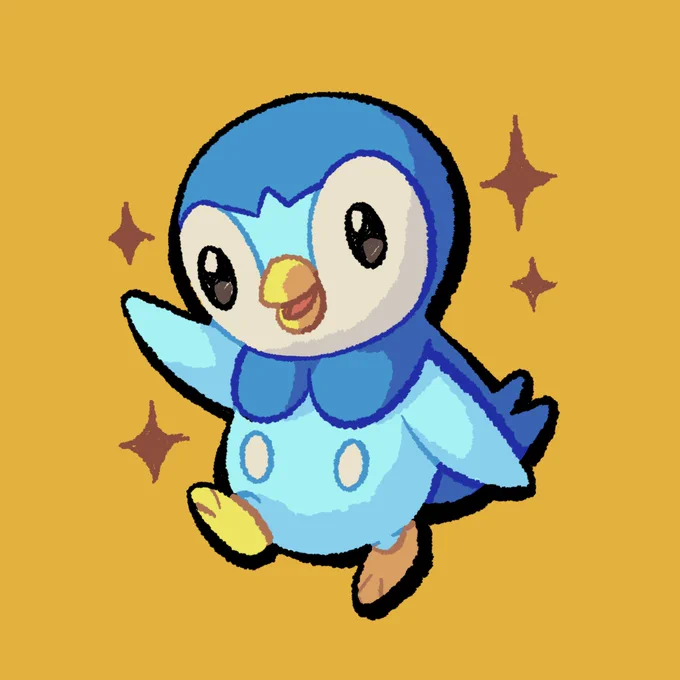 poke-month day 12piplup!#pokemon #pokemonth #piplup 
