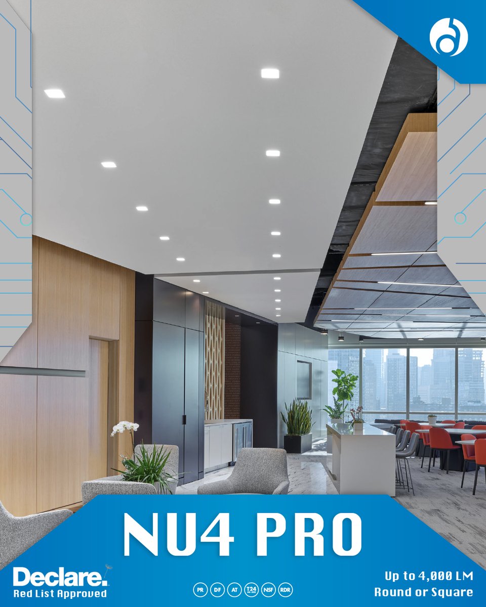 NU4 Pro by Alphabet Lighting
•Custom Color trim and bezel finish options
•Remote driver ready
•Emergency battery backup option