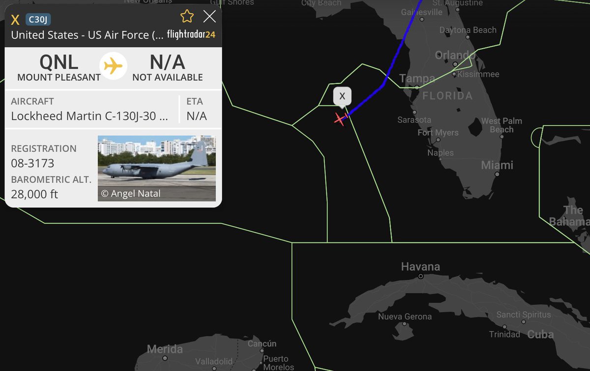 LatAmMilMVMTs's tweet photo. RCH199 out of JB Charleston (KCHS) ๐บ๐ธ headed to Soto Cano Air Base (XPL/MHPR) ๐ญ๐ณ.
RCH199 | 08-3173 | C-130J | #AE29DD | USAF https://t.co/BM19KTIRNy