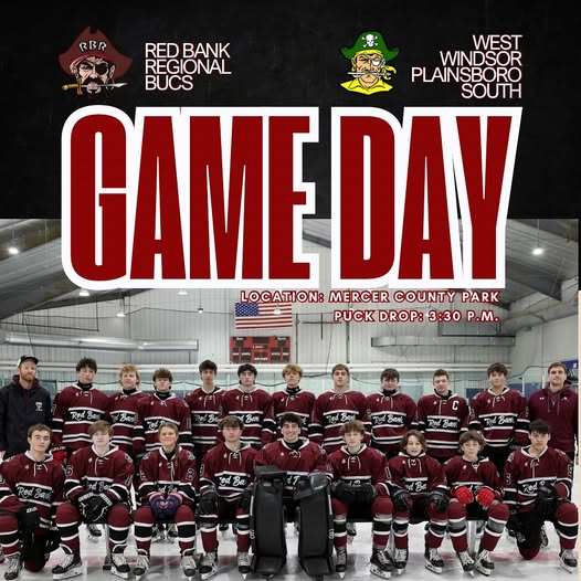 RBRicehockey's tweet photo. GAME DAY! The Bucs travel to Mercer County Park today to take on West Windsor Plainsboro South in their last regular season game! Puck drop is at 3:30 p.m.  GO BUCS! #bucpuck https://t.co/6gEsw7tbVw
