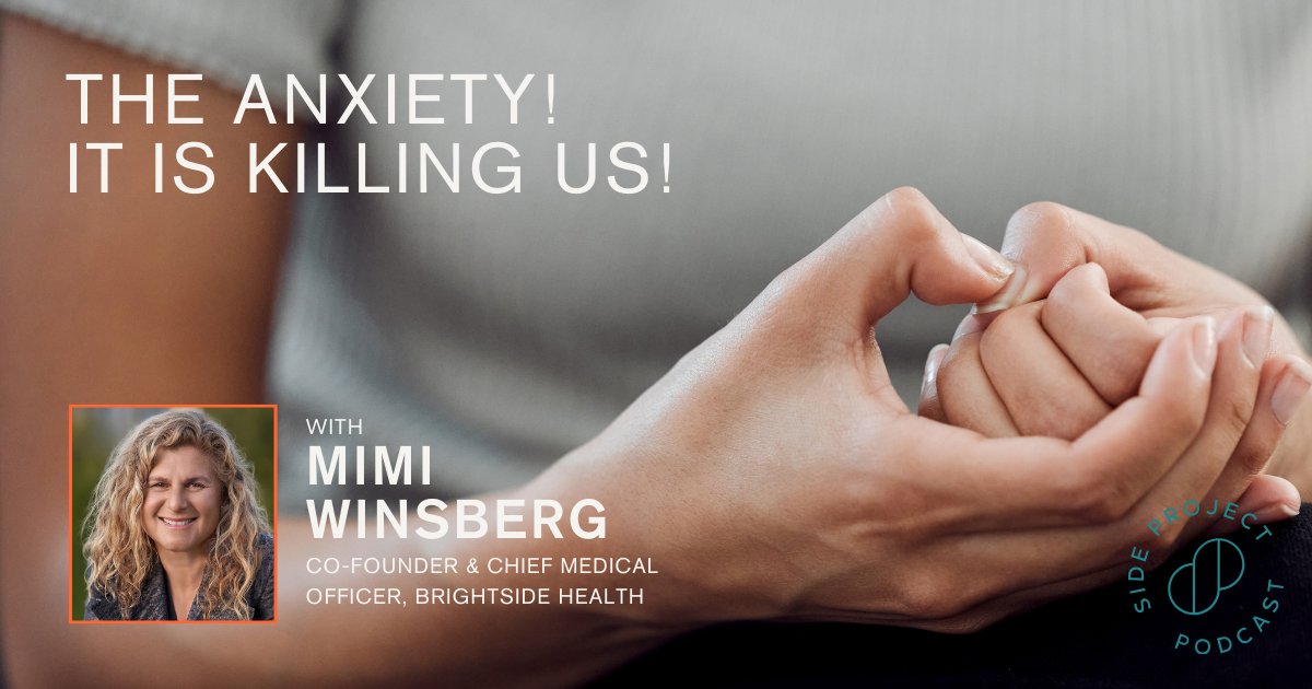Side Project (@sideprojecthq) on Twitter photo 🔊 Episode 3 is up! Listen as <a href="/LeylaSeka/">Leyla D. Seka</a> + <a href="/julieliegl/">Julie Davisson Liegl</a> talk to Mimi Winsberg, M.D. about ANXIETY. It's a candid convo on coping strategies, supplements and medications, and the addictive powers of Cheetos 😵💫 bit.ly/416xyCr 🔊 Episode 3 is up! Listen as <a href="/LeylaSeka/">Leyla D. Seka</a> + <a href="/julieliegl/">Julie Davisson Liegl</a> talk to Mimi Winsberg, M.D. about ANXIETY. It's a candid convo on coping strategies, supplements and medications, and the addictive powers of Cheetos 😵💫 bit.ly/416xyCr