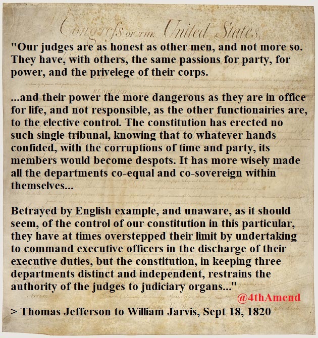 4thamend's tweet photo. @BasedMikeLee @elonmusk 
.
.
A guy who knew a little about the structure of our government, Thomas Jefferson, offered some wisdom long ago...
.
.
Now, "Fix the problem, not the blame."
! https://t.co/ORWSRMiiuv
