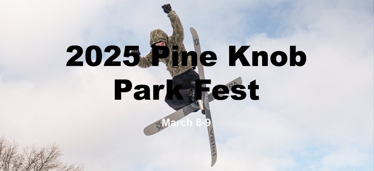 PineKnobSkiing's tweet image. 🚨 NEW EVENT ALERT! 🚨
Get ready for an epic weekend at the inaugural Pine Knob Park Festival – a high-energy terrain park showdown where style and creativity take center stage!

👉 Be part of history – register now: 
pineknobskischool.com/pine-knob-park… 🔥 

#SkiMichigan #SendIt #SkiPineKnob