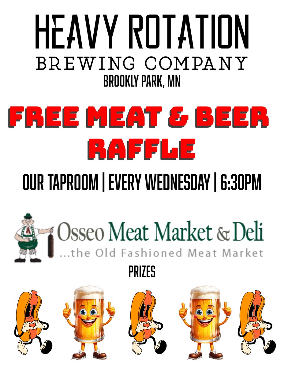 heavyrotationBP's tweet image. FREE! FREE! FREE!

That’s right, a FREE meat raffle goes down every Wednesday at our Taproom.

Beer starts pouring at 2pm.

Tickets handed out at 6:30pm.