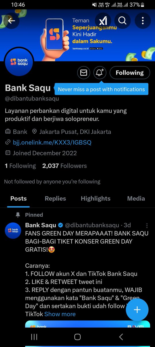 fzlzrd's tweet photo. @dibantubanksaqu Duduk di bangku sambil main basket
Sudah gede mau ajdi artis
Ada Bang Saqu mau kasih tiket
Nonton Green Day jadi gratisssss

Ikutan bro
#BankSaquXGreenDay

@CASUALTYYX @alelduljo @dobyaristio https://t.co/OfXYCLZPG3