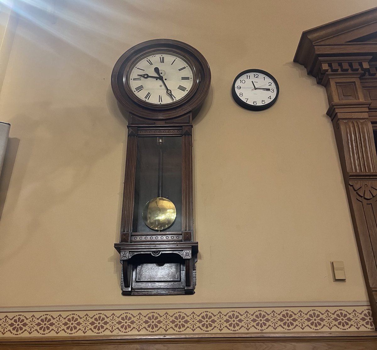 “Even a stopped clock is right twice a day.” As seen in 341 Cap (GBA does plan to repair the old clock).