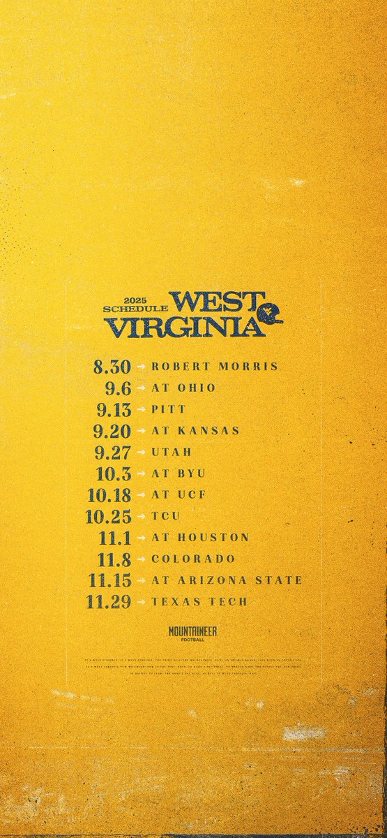 West Virginia Football tweet media