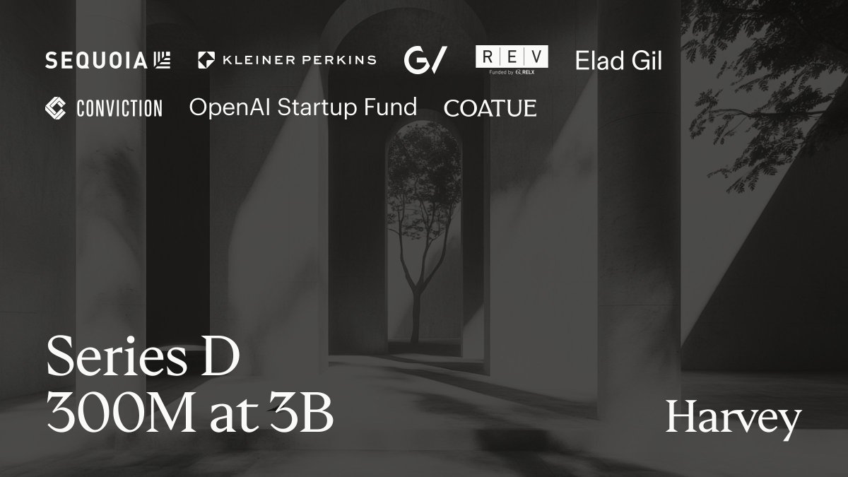 harvey's tweet image. We're excited to announce our $300M Series D at a $3B valuation led by @sequoia.
Thank you to our customers, employees, and investors for helping us reach this critical milestone.
