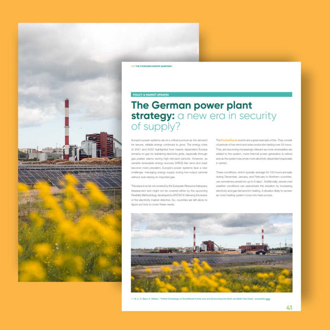 H2Europe's tweet image. Check out how 🇩🇪&apos;s #PowerPlantStrategy could serve as a model for other countries to adopt #H2solutions, boost #greenH2demand, &amp;amp; advance 🇪🇺&apos;s energy security &amp;amp; #decarbonisationgoals

Full article available in our #H2EQuarterly&apos;s policy &amp;amp; market updates⤵️

hydrogeneurope.eu/h2-talks/quart…