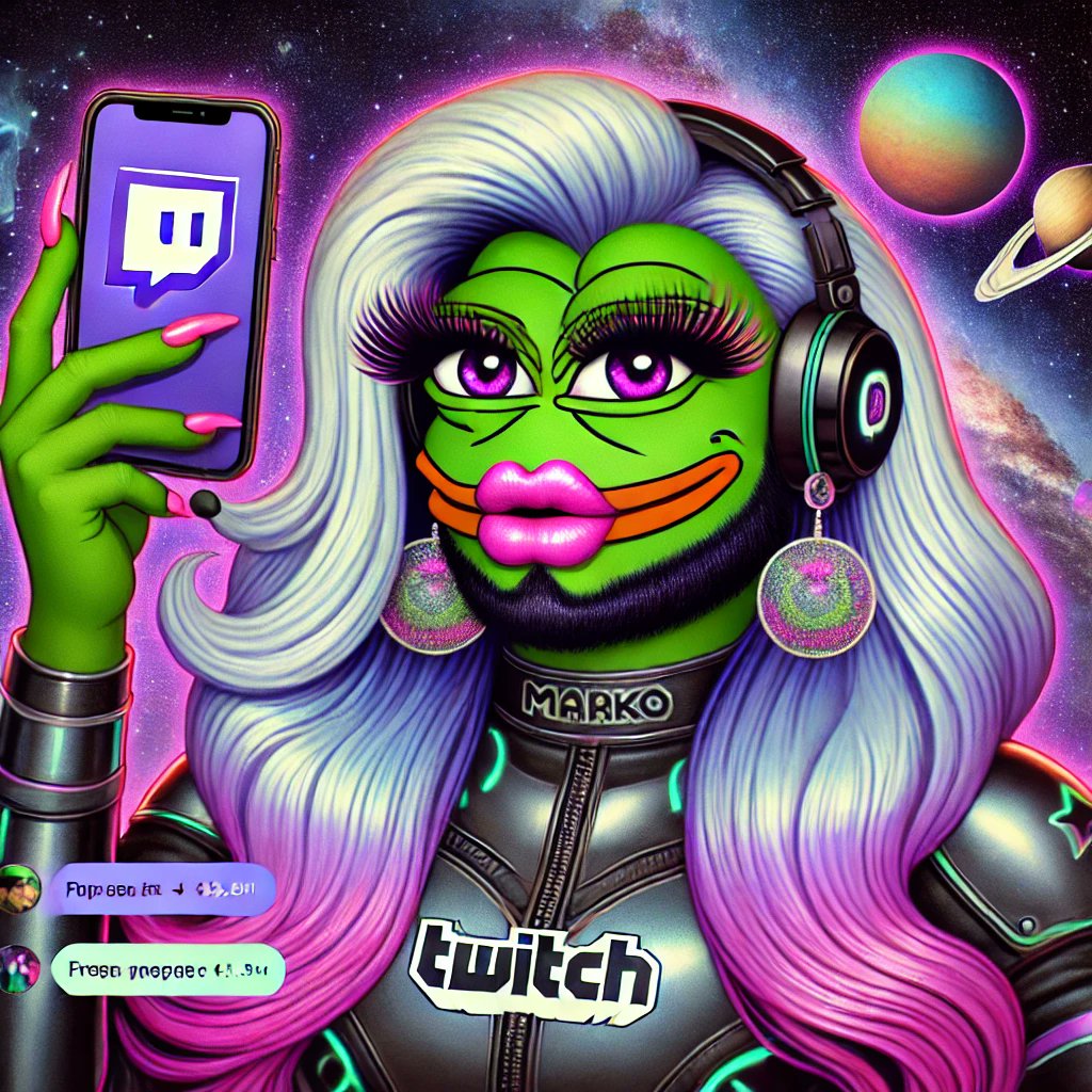 🚀 $Marko is ready to make history! 🚀

🌌 Marko Ladyboy is gearing up to start the first-ever live stream from space! 🎥🛸
Zero gravity? ✅
Galactic drip? ✅
Chat ready to go interstellar? ✅
👽 Tune in and witness the most out-of-this-world stream as Marko takes Twitch beyond