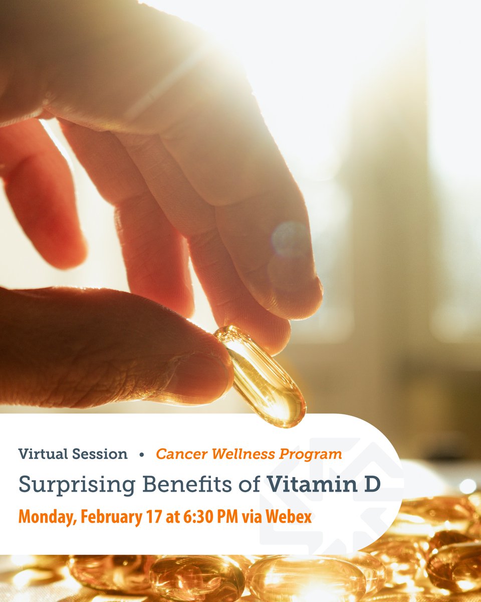 CommHospAnd's tweet image. Join Radiation Oncologist Jennifer Fisher, MD as she explores the surprising benefits of Vitamin D, focusing on its role in cancer survivorship.

🔗Click to Register:  chnw.webex.com/chnw/k2/j.php?…