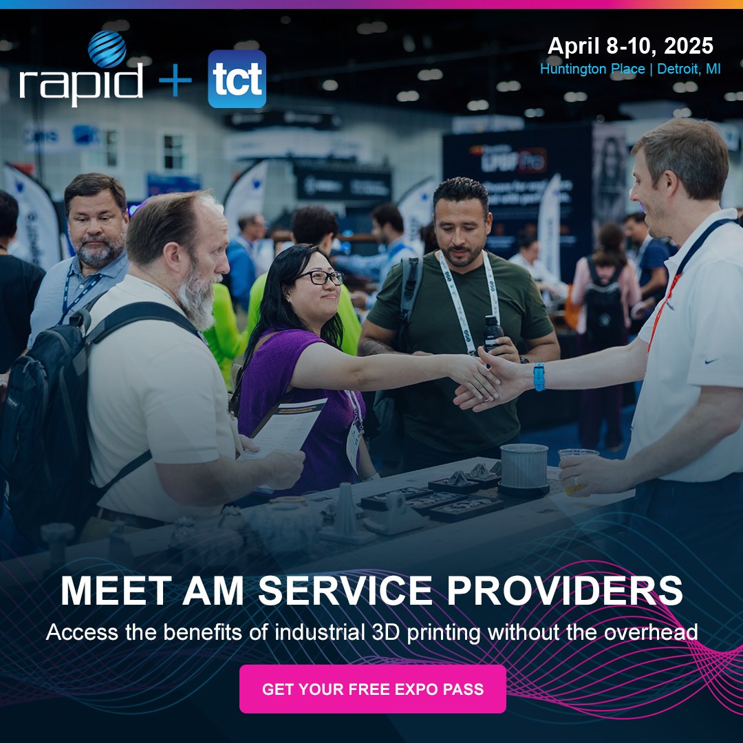 3D Adept Media (@3dadept) on Twitter photo ✨ PARTNER CONTENT ✨
Claim your FREE Expo Pass as our guest! Want to harness additive without the overhead or in-house expertise? Explore your options in the AM Service Provider Pavilion!
Learn more at 👉 <a href="/RAPID_Event/">RAPID + TCT Event</a> bit.ly/3Q0pnRO ✨ PARTNER CONTENT ✨
Claim your FREE Expo Pass as our guest! Want to harness additive without the overhead or in-house expertise? Explore your options in the AM Service Provider Pavilion!
Learn more at 👉 <a href="/RAPID_Event/">RAPID + TCT Event</a> bit.ly/3Q0pnRO
