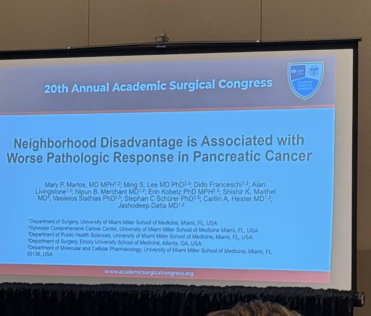 UM/JMH General Surgery (@umjmhsurgery) on Twitter photo Great work by stellar resident <a href="/MarysiaMartos/">Mary Martos</a> presenting work on the relationship of socioeconomic disadvantage and pancreatic cancer outcomes. <a href="/DrJashDatta/">Jash Datta, MD</a> #ASC2025 Great work by stellar resident <a href="/MarysiaMartos/">Mary Martos</a> presenting work on the relationship of socioeconomic disadvantage and pancreatic cancer outcomes. <a href="/DrJashDatta/">Jash Datta, MD</a> #ASC2025