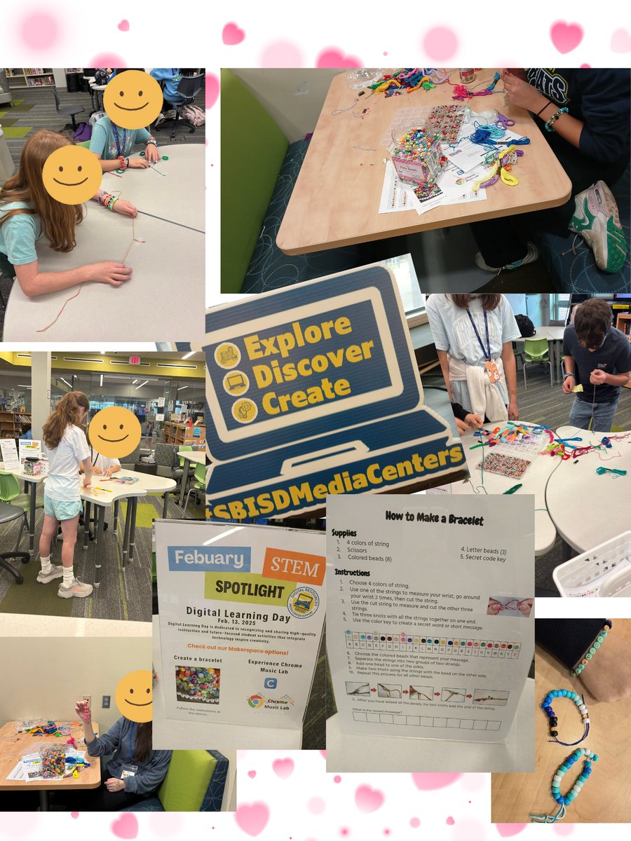 🕵️‍♀️Secret message friendship bracelet, mission accomplished! ✅ Our 👩‍🎓👨‍🎓 had fun making a little gift for their friends,  reminding them how much they value connection.  Sometimes, it's the small things that count the most!  #empathetic #selfawareness #SBISDProud 🌟