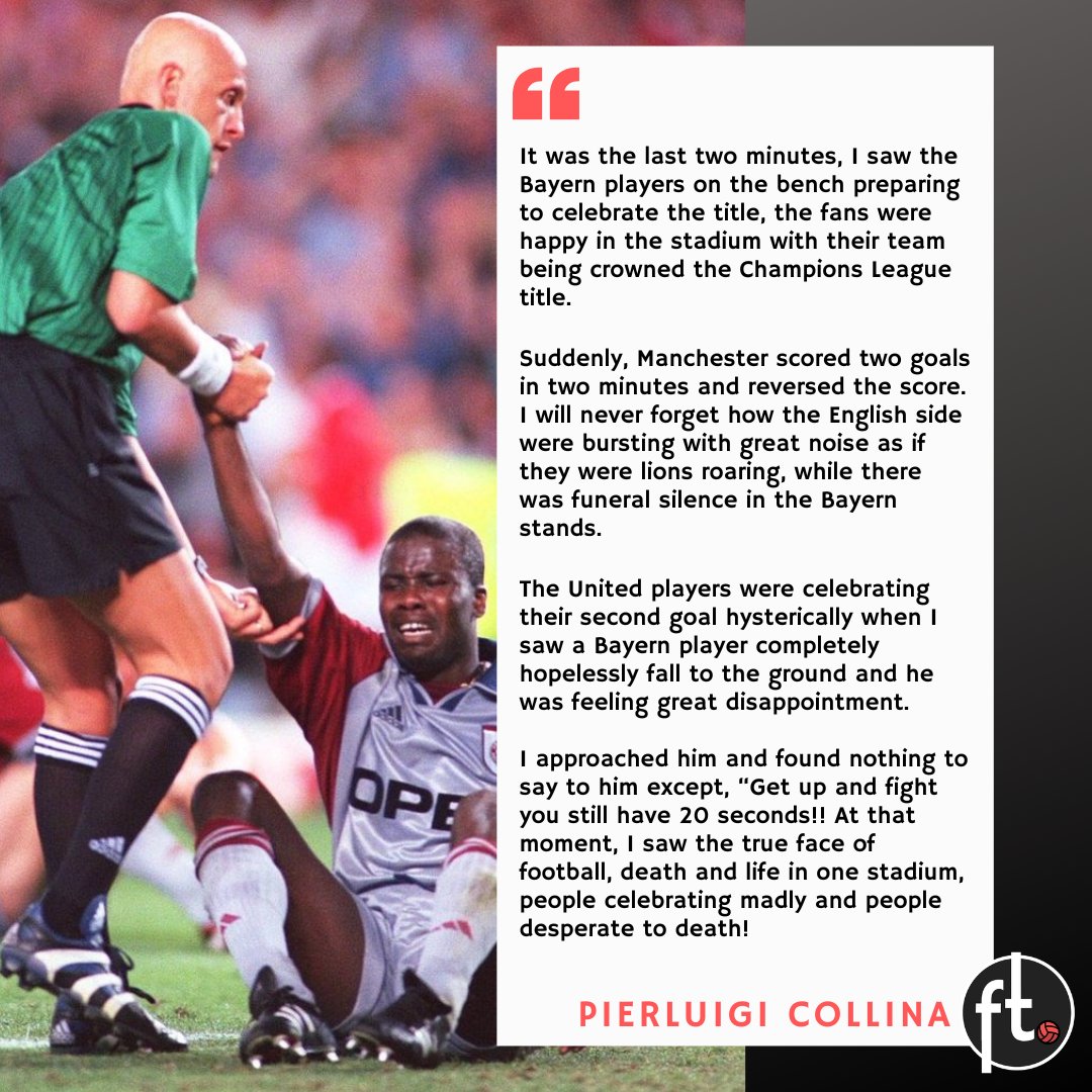 Footballtweet's tweet photo. 🎙️ Pierluigi Collina when asked about the greatest moment of his career...

Happy birthday to the best referee ever. 🎂 https://t.co/4N68Lq9ouc