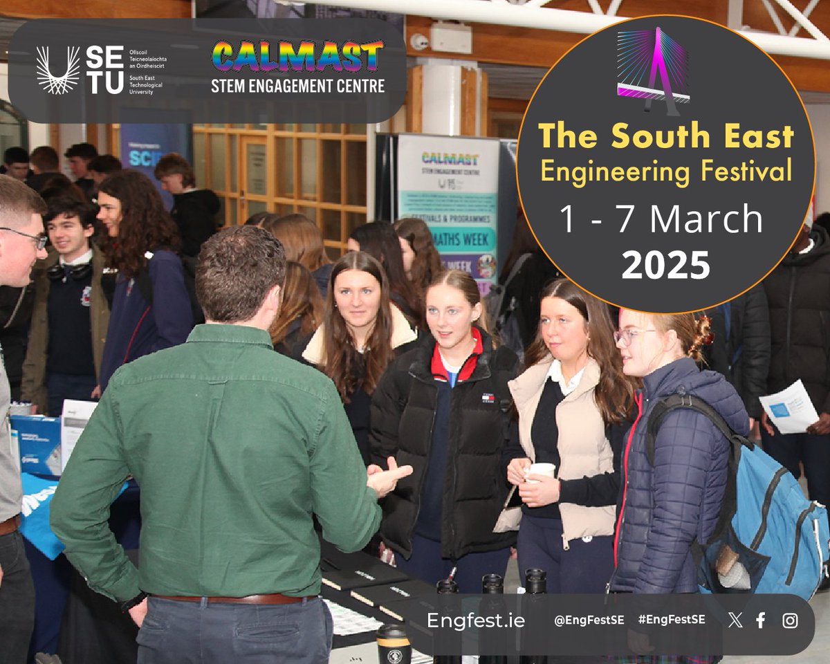 South-East Engineering Festival SETU & Calmast (@engfestse) on Twitter photo The Schools Programme for EngFest is now LIVE ! Check the schedule engfest.ie/events/ and get booking your FREE and LIMITED spaces! #AllThingsEngineering <a href="/EngineerIreland/">Engineers Ireland</a> <a href="/engineering_day/">World Engineering Day for Sustainable Development</a> <a href="/EngTheSouthEast/">Engineering The South East</a> The Schools Programme for EngFest is now LIVE ! Check the schedule engfest.ie/events/ and get booking your FREE and LIMITED spaces! #AllThingsEngineering <a href="/EngineerIreland/">Engineers Ireland</a> <a href="/engineering_day/">World Engineering Day for Sustainable Development</a> <a href="/EngTheSouthEast/">Engineering The South East</a>