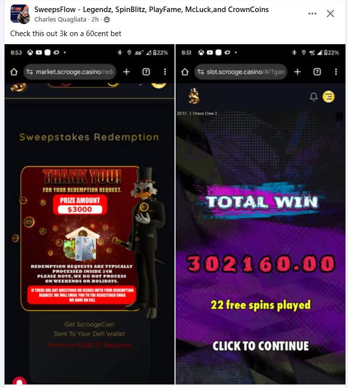 Scrooge_Casino's tweet photo. Big wins happening non stop at SCROOGE. Here is the link replay to this amazing win. There too many to keep posting daily.
https://t.co/pECaKWXvAl https://t.co/O6DY7vPzZJ