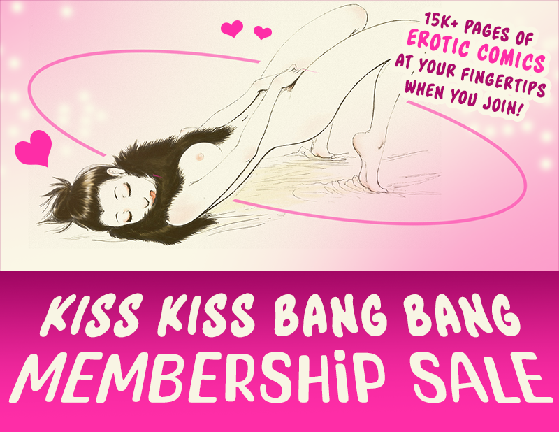 filthyfigments's tweet photo. Whether you're flying solo or singing a duet this Valentine's we've got something for you!

Get all the kissing and banging your pervy little hearts can handle with our Kiss Kiss Bang Bang Membership Sale!

15k+ pages of Erotic Comics at your fingertips! https://t.co/grLAF9ZFpB https://t.co/C9Rs8LA06F