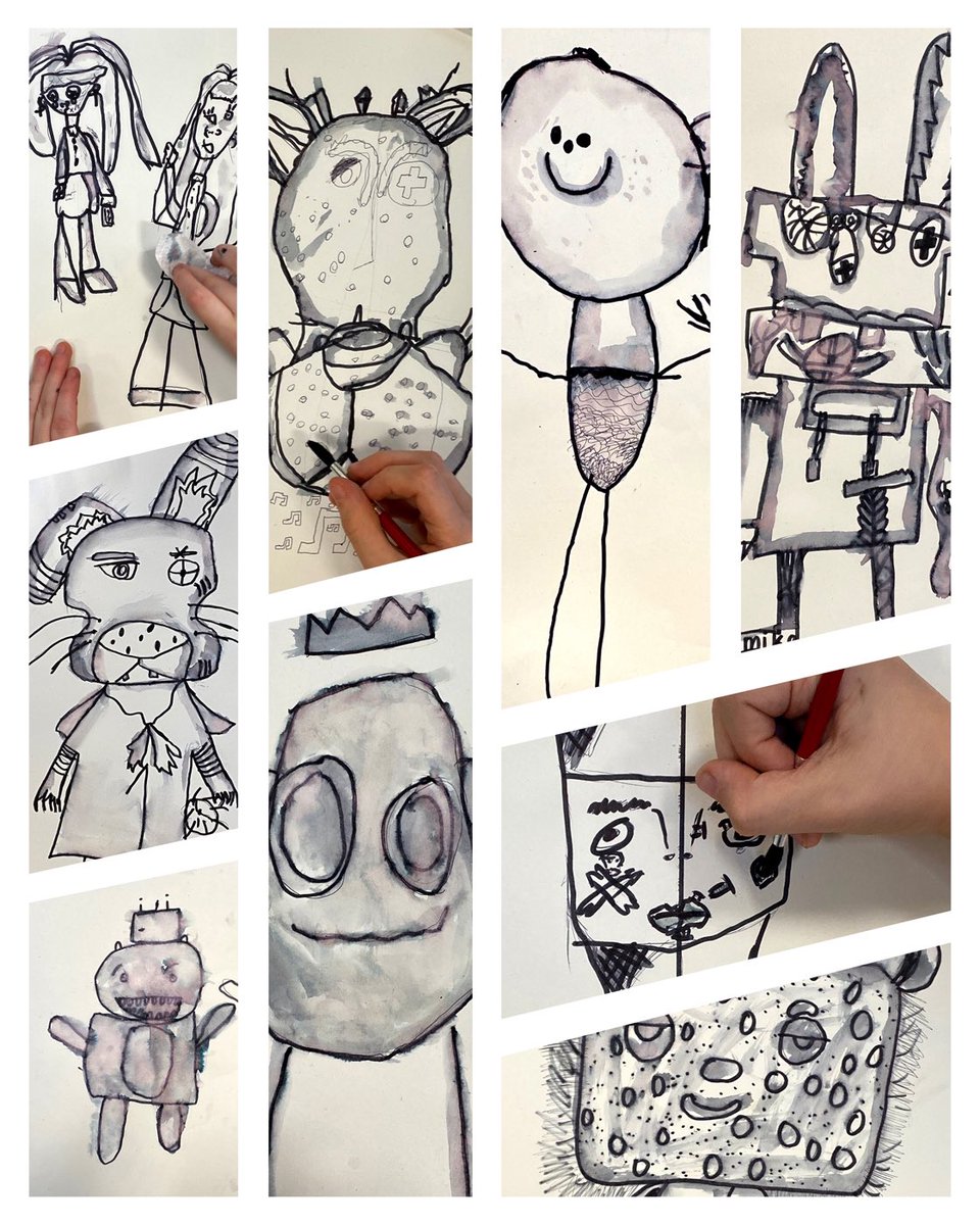 EMELBI_artist's tweet image. I was up in the North East a couple of days ago delivering a character illustration workshop with the year 4 &amp;amp; 5 children at Stanhope Primary School, South Shields. They created some great artwork. 

#emelbi #arteducation #arteducator #artworkshopsinschools #keystage2art
