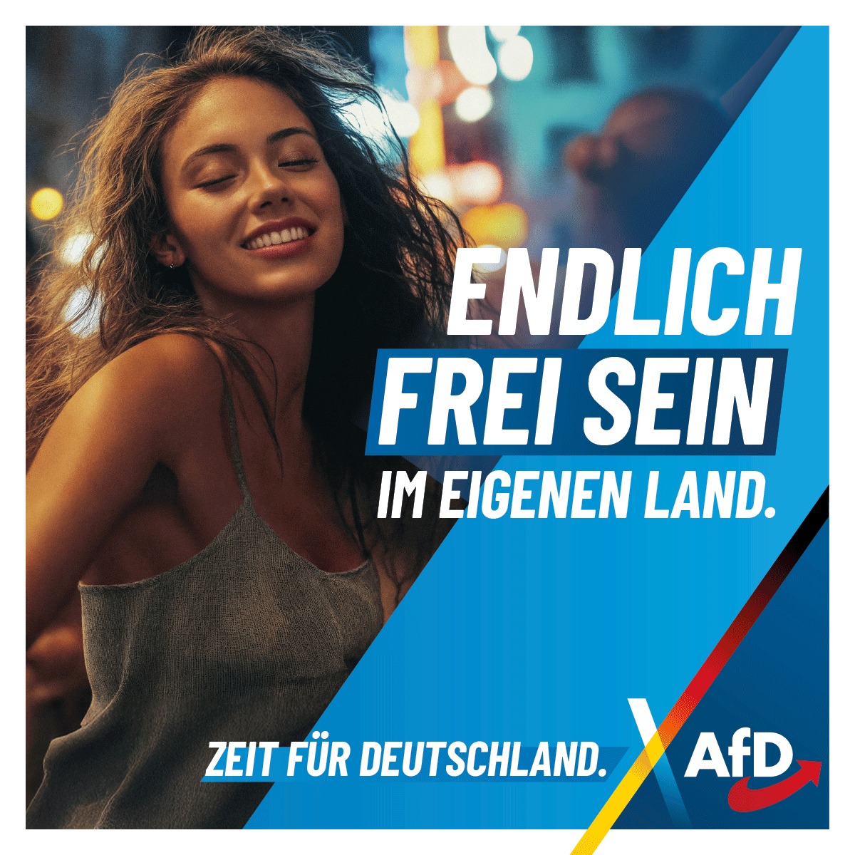 AfD's tweet photo. Endlich frei sein im eigenen Land!

Überbordende Regulierungen und immer mehr staatliche Eingriffe nehmen den Menschen in Deutschland die Freiheit. Es ist Zeit, dass unsere Bürger wieder selbstbestimmt leben können, ohne Vorschriften, die ihre Entfaltung hemmen. Deshalb am 23. Februar AfD!

https://t.co/S4Gfocxrq8